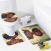 ZGDPBYF Bathroom Rugs Set Ultra Soft 3 Pieces Bath Rugs Non Slip, Black Girl Bathroom Mat, Bathroom Set with Toilet Rugs, African American Afro Black Woman Perfect Plush Bathroom Mats for Bathroom view 3