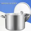 Stainless Steel Large Soup Bucket 3022cm, Large Capacity Soup Pot with Composite Bottom, Suitable for Induction Cookers, Commercial and Household Use, Perfect for Braising view 4