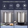 201 Stainless Steel Soup Pot 4026cm, Composite Bottom Commercial Big Soup Pot Braised Cooking Bucket, Soup Bucket, Hot Pot view 4