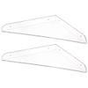 Alipis 2pcs Acrylic Floating Shelves Versatile Wall Mounted Storage for Bedroom Bathroom Living Room Easy to Clean Stylish Display Stands for Organizing Clutter view 1