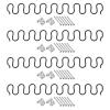 uxcell 15.7 Inch Sofa Spring Replacement with Clips Nails 4 Pack Flat Shape Spring Recliner Parts for Furniture Couch Repair Fixing Chair Sagging Seat, Black view 1