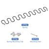 uxcell 15.7 Inch Sofa Spring Replacement with Clips Nails 4 Pack Flat Shape Spring Recliner Parts for Furniture Couch Repair Fixing Chair Sagging Seat, Black view 3