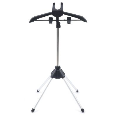 Foldable Adjustable Garment Clothes Drying Rack For Handheld Ironing Steamer Hanger Bracket Hanging Holder Fabric Steam Folding Telescopic Curved Plastic Clothing Stand Iron Home Indoor Portable