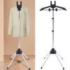 Foldable Adjustable Garment Clothes Drying Rack For Handheld Ironing Steamer Hanger Bracket Hanging Holder Fabric Steam Folding Telescopic Curved Plastic Clothing Stand Iron Home Indoor Portable view 2