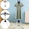 Foldable Adjustable Garment Clothes Drying Rack For Handheld Ironing Steamer Hanger Bracket Hanging Holder Fabric Steam Folding Telescopic Curved Plastic Clothing Stand Iron Home Indoor Portable view 4