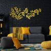 Metal Tree Leaf Wall Decor, Ivy Tree Metal Decor, Tree Branch Wall Decor, Tree Wall Art Decor, Bay Leaf Tree Metal Wall Decor, Metal Palm Tree Wall Art, Metal Wall Art for Living Room (Gold, 23 x 53 inch / 57 x 135 cm) view 1