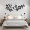 Metal Tree Leaf Wall Decor, Ivy Tree Metal Decor, Tree Branch Wall Decor, Tree Wall Art Decor, Bay Leaf Tree Metal Wall Decor, Metal Palm Tree Wall Art, Metal Wall Art for Living Room (Gold, 23 x 53 inch / 57 x 135 cm) view 2