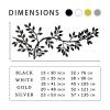 Metal Tree Leaf Wall Decor, Ivy Tree Metal Decor, Tree Branch Wall Decor, Tree Wall Art Decor, Bay Leaf Tree Metal Wall Decor, Metal Palm Tree Wall Art, Metal Wall Art for Living Room (Gold, 23 x 53 inch / 57 x 135 cm) view 4