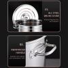 304 Stainless Steel Soup Bucket 25 * 25cm, Commercial Thickened bucket pot with Lid, Multipurpose Soup Cookware, Suitable for Hotel, Canteen, Restaurant, Large Capacity Water Storage Bucket view 2