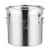 304 Stainless Steel Sealed Bucket 2020cm/6L, Bucket Pot with Lid and High Elastic Buckle, Stainless Steel Milk Transport Cans Wine Pail for Milk/Oil/Wine/Soup Storage view 1