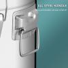 304 Stainless Steel Sealed Bucket 2020cm/6L, Bucket Pot with Lid and High Elastic Buckle, Stainless Steel Milk Transport Cans Wine Pail for Milk/Oil/Wine/Soup Storage view 2