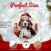 Beagle Personalized Dog Ornament - Pet Ornament for Christmas Tree - 3" Round Ceramic - Printed in USA - Choose from 200 Breeds - Dog Mom - Dog Dad - Xmas Decoration DOG020 view 2