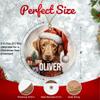 Chesapeake Bay Retriever Personalized Dog Ornament - Pet Ornament for Christmas Tree - 3" Round Ceramic - Printed in USA - Choose from 200 Breeds - Dog Mom - Dog Dad - Xmas Decoration DOG060 view 2