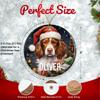 Brittany Spaniel Personalized Dog Ornament - Pet Ornament for Christmas Tree - 3" Round Ceramic - Printed in USA - Choose from 200 Breeds - Dog Mom - Dog Dad - Xmas Decoration DOG042 view 2