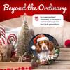 Brittany Spaniel Personalized Dog Ornament - Pet Ornament for Christmas Tree - 3" Round Ceramic - Printed in USA - Choose from 200 Breeds - Dog Mom - Dog Dad - Xmas Decoration DOG042 view 3