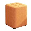 Junpllvic Footstool Ottoman Dressing Stool with Linen Upholstered Seat Footrest, Wood Change Shoes Stool for Bedroom, Living Room Children's Room Hallway 29x29x35cm (Color : Orange) view 1