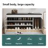 FORINC Shoe Storage Bench with Cushion, 1/3-Tier Shoe Rack Bench, Adjustable Shelf Entryway Bench for Entryway, Living Room, Bedroom, Bathroom (Color 1 80x30x50cm) view 2