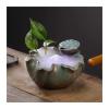 ESTELAR Indoor Small Water Fountain Ceramic Lotus Leaf Desktop Fountain Indoor Waterfall Fountain with Water Mist Suitable for Home Living Room Office Decoration Tabletop Fountains Feng Shui Decor view 1