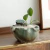 ESTELAR Indoor Small Water Fountain Ceramic Lotus Leaf Desktop Fountain Indoor Waterfall Fountain with Water Mist Suitable for Home Living Room Office Decoration Tabletop Fountains Feng Shui Decor view 4