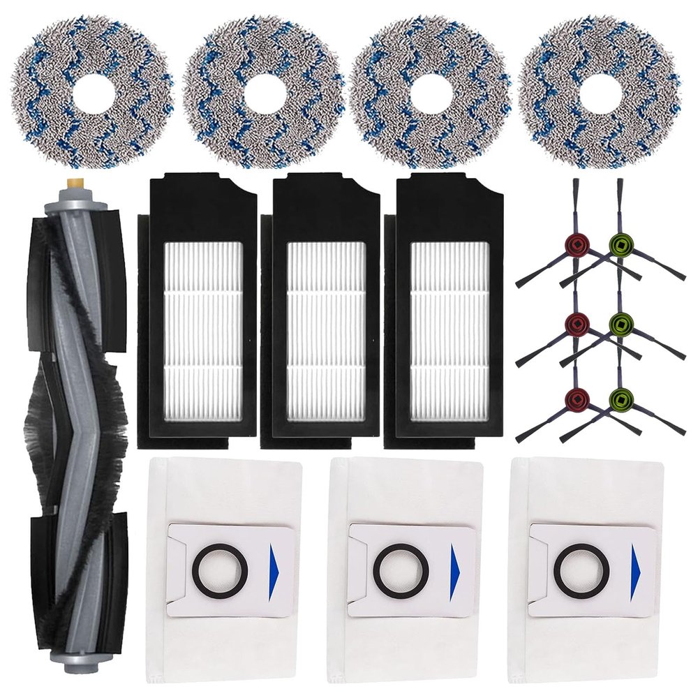 Accessories for ECOVACS Deebot X1 Omni : Replacement Parts Compatible with ECOVACS DEEBOT X1 Omni X1 TURBO X1 Plus Main Brush Filter Mop Pad Dust Bags Side Brush Attachments