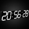 EtUrg Digital LED WiFi Wall Clock, 27 Inch 6-Digits, 8-Level Brightness, Auto Dimmer, Alarm, Count Up/Down, Calendar, Thermometer, for Industrial Warehouse Cafeteria Gym (Color : White) view 2