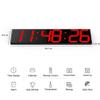 EtUrg Digital LED WiFi Wall Clock, 27 Inch 6-Digits, 8-Level Brightness, Auto Dimmer, Alarm, Count Up/Down, Calendar, Thermometer, for Industrial Warehouse Cafeteria Gym (Color : White) view 3