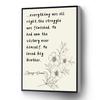 1984 Quote George Orwell Modern Canvas Wall Art He Had Won The Victory Over Himself Inspirational Poster For Living Room Bedroom Office School Wall Decor Ready To Hang(Wood Framed 16" X 24") view 1