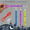 Libima 36 Set 8 Inch Ramadan Kareem Glow Sticks Necklaces with End Caps and Lanyards Bright Star Moon Lantern Glow in the Dark Sticks Hanging Wands for Eid al-fitr Party Favors(Blue, Purple, Yellow) view 2