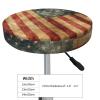 SHIRMDIY American Flag 2 Pcs Stretchable Round Bar Stool Covers, Retro Stars Red Blue Washable Elastic Stool Cushion Seat Covers for Room Home Party Decor 13 inch view 4
