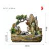 Indoor Small Water Fountain Indoor Fountain Desktop Fountain Waterfall Rockery Fake Tree Leisure Water Feature Fountain Home and Office Decorative Fountain Tabletop Fountains Feng Shui Decor ( Size : view 2