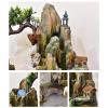 Indoor Small Water Fountain Indoor Fountain Desktop Fountain Waterfall Rockery Fake Tree Leisure Water Feature Fountain Home and Office Decorative Fountain Tabletop Fountains Feng Shui Decor ( Size : view 3