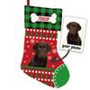 MALIHONG Personalized Photo Name for Your Dog Cute Merry Christmas Stocking Snowflake Holiday Fireplace Christmas Tree Decor Hanging Stocking 14.4" Green Buffalo Plaid view 1