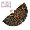 Exotic Tribe Theme Christmas Tree Skirt with Pom Pom Trim Xmas Tree Skirt for Holiday Party Soft Christmas Decorations Christmas Tree Mat Base Cover for New Yea Decoration view 3