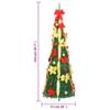Artificial Christmas Tree Green, Warm White, Red, Gold PVC, Metal vidaXL view 2