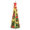 Artificial Christmas Tree Green, Warm White, Red, Gold PVC, Metal vidaXL view 3