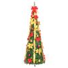 Artificial Christmas Tree Green, Warm White, Red, Gold PVC, Metal vidaXL view 4