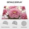 Retro Style Pink Flowers Dish Drying Mat for Kitchen Counter Absorbent Dish Drying Pad Non Slip Kitchen Drying Mat Coffee Mat Microfiber Dish Mat for Sink Dishes Countertop Draining Racks view 3