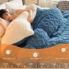 XHCTNN Thickened Super Soft Insulation Hibiscus Winter Quilt, Breathable Warm Bed Comforter Fabric Fluffy Plush - Double Sided Velvet Blanket Quilt for Cold Weather(A,150 * 200cm/3kg) view 4