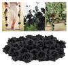 Sewroro 50pcs Rose Heads, Black Rose Heads Artificial Flowers for DIY Bouquets Wedding Party Home Decorations view 2