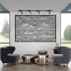 Metal Mountain Wall Art, Metal Line Art Wall Decor, Mountain Wall Decor, Mountain Line Wall Art, Mountain Metal Minimalist Abstract Wall Art Line Drawing Metal Wall Decor Hanging for Bathroom Living Room (59"W x 38"H / 150 x 97 cm, black) view 1