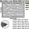 Metal Mountain Wall Art, Metal Line Art Wall Decor, Mountain Wall Decor, Mountain Line Wall Art, Mountain Metal Minimalist Abstract Wall Art Line Drawing Metal Wall Decor Hanging for Bathroom Living Room (59"W x 38"H / 150 x 97 cm, black) view 3