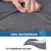 hyha Waterproof Sectional Couch Covers, Non Slip Sofa Couch Cushion Covers L Shape, Thick Stretch Jacquard Fabric, Washable Sofa Slipcovers with Elastic Bottom (1 Piece for Chaise, Middle Grey) view 3