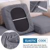 hyha Waterproof Sectional Couch Covers, Non Slip Sofa Couch Cushion Covers L Shape, Thick Stretch Jacquard Fabric, Washable Sofa Slipcovers with Elastic Bottom (1 Piece for Chaise, Middle Grey) view 4