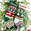 BOELRY Personalized Embroidered Christmas Stockings, Custom Knitted Snowflake Christmas Stockings with Name Large Fireplace Hanging Stocking Xmas Gift Stockings Family Holiday Decorations view 3