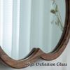 Scalloped Edge Wall Mirror, Rustic Decorative Mirror with Walnut Frame, for Farmhouse Bedroom Bathroom Living Room Hallway view 4