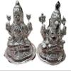Lord Luxmi Ganesha Idols & Figurines for Home Temple Made by Pure Silver situated in a Transparent Box (Laxmi & Ganesh 32gm-Pure Silver) view 3