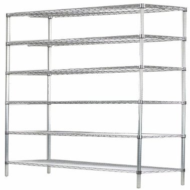 Omega 18" Deep x 30" Wide x 54" High 6 Tier Chrome Starter Shelving Unit