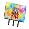 Caroline's Treasures Golden Retriever Hippie Dawg Leash or Key Holder Wall Hooks, Key Hooks Holder, Coat Rack Wall Mount, Coat Hooks, Hooks for Hanging Keys, Towels, Aprons, Leashes view 1