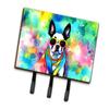 Caroline's Treasures Boston Terrier Hippie Dawg Leash or Key Holder Wall Hooks, Key Hooks Holder, Coat Rack Wall Mount, Coat Hooks, Hooks for Hanging Keys, Towels, Aprons, Leashes view 1