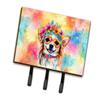 Caroline's Treasures Chihuahua Hippie Dawg Leash or Key Holder Wall Hooks, Key Hooks Holder, Coat Rack Wall Mount, Coat Hooks, Hooks for Hanging Keys, Towels, Aprons, Leashes view 1